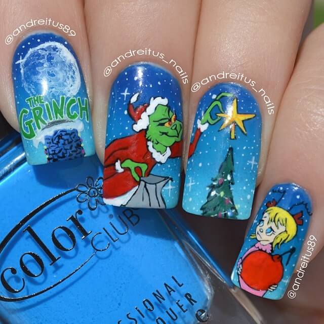 Christmas Nail Art: 28 Festive Designs to Put you in the Holiday Spirit ...